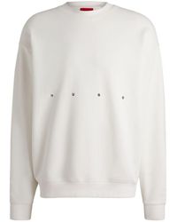 HUGO - Cotton-Terry Sweatshirt With Logo Artwork - Lyst
