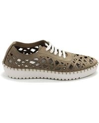 Eric Michael - Dolores Laser-Cut Leather Casual Sneaker - Lyst