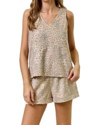 Doe And Rae - Leopard Print Tank Top - Lyst