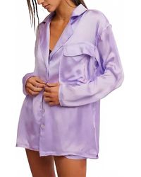 Free People - Like Honey Pajama Shirt - Lyst