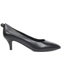 Ferragamo - Leather Kitten-Heel Pumps - Lyst