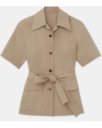 Lafayette 148 New York - Cotton Twill Short Sleeve Shirt Jacket - Lyst
