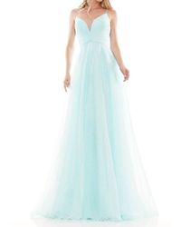 Colors Dress - Glitter Mesh A-Line Long Dress - Lyst