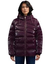 Scotch & Soda - Schyler Boxy Puffer With Fixed Hood - Lyst