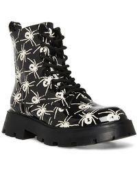 Betsey Johnson - Johnny Zipper Patent Combat & Lace-up Boots - Lyst