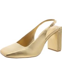 Cult Gaia - Leather Metallic Slingback Heels - Lyst