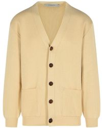 Golden Goose - Cotton Blend Cardigan With Textured Knit And Relaxed Fit - Lyst