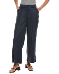 NYDJ - Linen-Blend Oxford Petite Mona Wide Leg Trouser Jean - Lyst