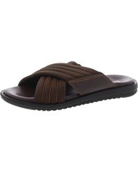 Donald J Pliner - Criss-Cross Leather Slide Sandals - Lyst