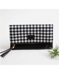 FUNKY MONKEY - Buffalo Check Foldover Clutch - Lyst