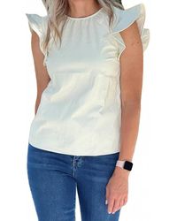 TCEC - Flutter Sleeve Top - Lyst