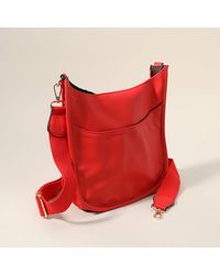 Fashnzfab - Solid Faux Leather Crossbody Bag 10" X 11" X 3" - Lyst