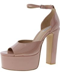 Steve Madden - Skye Buckle Patent Platform Sandals - Lyst