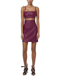 IRO - Tabata Leather Mini Dress - Lyst