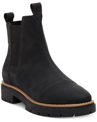 TOMS - Skylar Faux Leather lugged Sole Chelsea Boots - Lyst