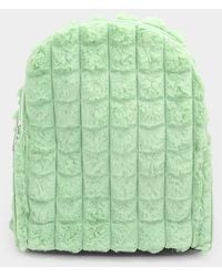 Fashnzfab - Quilted Solid Faux Fur Backpack Bag - Lyst