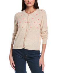 Brodie Cashmere - Vintage Pom Cashmere Cardigan - Lyst