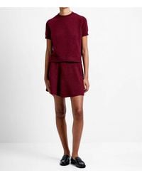 French Connection - Vhari Recycled Knit Mock Neck Short Sleeve Top - Lyst