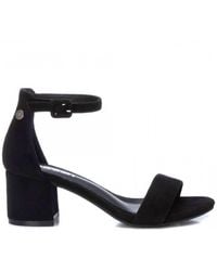Xti - Block Heel Suede Sandals - Lyst