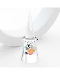 Fashnzfab - Sea Glass Metal Seahorse Dangle Stretch Ring - Lyst
