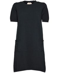 N°21 - Cotton Short Dress With Pockets - Lyst