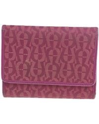 Aigner - Signature Canvas And Leather Trifold Wallet - Lyst