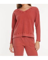 Mod-o-doc - Open V-Neck Waffle Top - Lyst