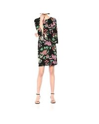 Tommy Hilfiger - Floral Print Bell Sleeve Dress - Lyst