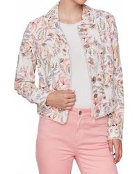Charlie b - Floral Linen Jacket - Lyst