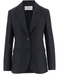 Lardini - Checkered Tailored Flap Pocket Jacket - Lyst