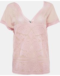 Missoni - Floral Patterned Lurex Knit Top - Lyst