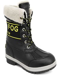 London Fog - Mely Faux Leather Logo Winter & Snow Boots - Lyst