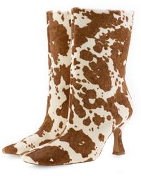 Toral - Animal Print Leather Ankle Boots - Lyst