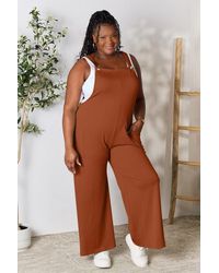 TRUEDAMES - Full Size Wide Strap Overall With Pockets - Lyst