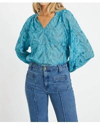 Caballero - Miki V Neck Ruffle Top - Lyst