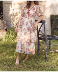 In February - Victorian Floral Midi Dress - Lyst