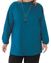 On The Plus Side - Jersey Mock Turtleneck Long Sleeve Top - Lyst
