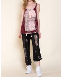 Pol - Paisley Knit Tank Top - Lyst