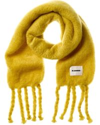 Jil Sander - Logo Long Mohair & Wool-blend Scarf - Lyst