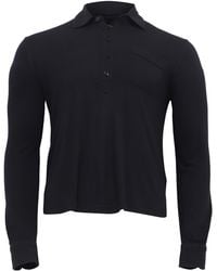 Tom Ford - Piqué Long Sleeve Polo Shirt - Lyst