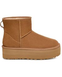 UGG - W Classic Mini Platform Chestnut Ankle Boot - Lyst