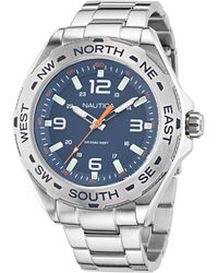 Nautica - Clearwater Beach Recycled Stainless Steel 3-hand Watch - Lyst