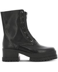CLERGERIE PARIS - Woody Leather Ankle Combat & Lace-up Boots - Lyst