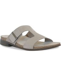 Munro - Jody Slide Size 6.5 Alloy Nubuck Leather Slip On Sandal Khd529 - Lyst