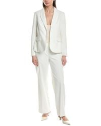 Le Suit - 2Pc Pinstripe Shawl Collar Jacket & Wide Leg Pant Set - Lyst
