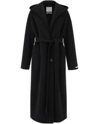 Sportmax - Hooded Belted Wrap Coat - Lyst