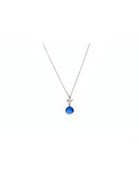 Avenue Chic - Tiny Orchid Drop Pendant Necklace - Lyst