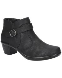 Easy Street - Faux Leather Ankle Booties - Lyst
