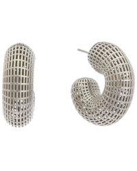 Oscar de la Renta - Mini Grid Metal Puff Earrings - Lyst