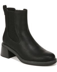 Dr. Scholls - Redux Faux Leather Stack Heel Ankle Boots - Lyst
